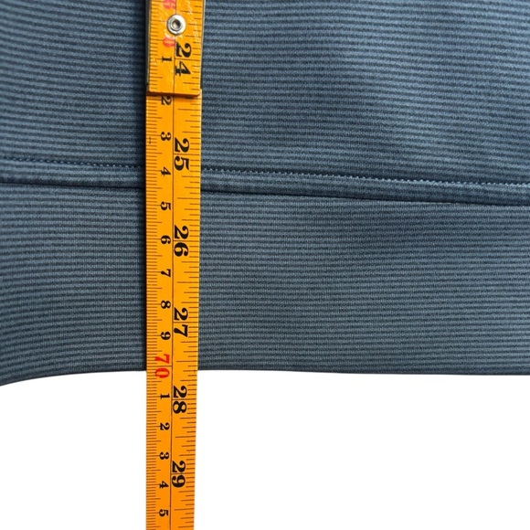 Hickey Freeman Performance Blue Striped Comfort Stretch Quarter Zip Pullover L - Picture 10 of 11